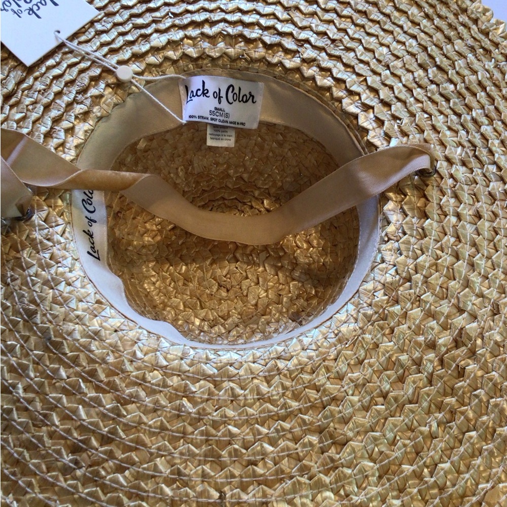 NEW! Lack of Color straw scallop upcycled boater - Picture 3 of 4